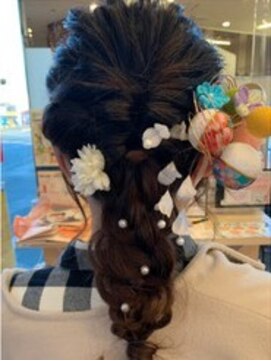 ウェーヴ 浜松小豆餅店(wave) 〈wave小豆餅店〉編み込みダウンstyleラプンツェルヘアー撮影前