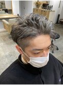 【YUKI】ホワイトグレー×アップバング