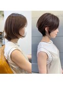 20代30代40代50代60代ショコラベージュ ボブルフ ベビーバング