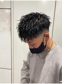 話題のスペインカール風ツイストスパイラルダウンバング