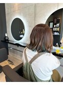 【坂元 智信】インナーカラー　ベージュ×ブルーグリーン