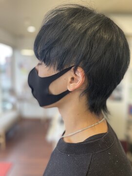 クレール(Claire) ネイビーグレー×メンズウルフ