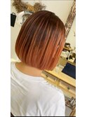 【S4】orange ×  balayage