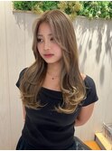 ロングミディアムこなれミディ韓国トリートメント前髪カット