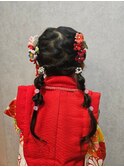 夏祭り/浴衣/七五三の編みおろしヘア　キッズヘアセット着付け#2