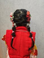 ウィスプ 赤羽店(wisp)&nbsp;夏祭り/浴衣/七五三の編みおろしヘア　キッズヘアセット着付け#2