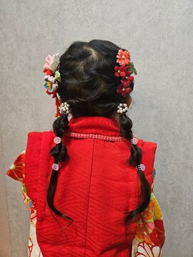 ウィスプ 赤羽店(wisp) 夏祭り/浴衣/七五三の編みおろしヘア キッズヘアセット着付け#2