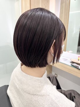 クシュ 本川越店(kusyu...) イメチェンホワイトブロンド外ハネボブ美髪ワイドバング韓国黒髪