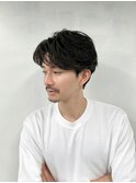 センターパート/簡単スタイリング/大人ヘア/ビジネススタイル