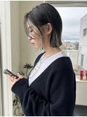 グラデーションカラーのような切りっぱなしヘイリーボブ