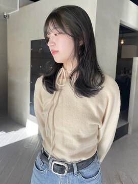 ヘアー アイス ルーチェ(HAIR ICI LUCE) オリーブグレージュ/ブリーチなしダブルカラー/レイヤー/林