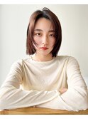 ミディアムウルフレイヤー顔まわりレイヤーボブウルフ