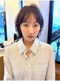 ミニウルフレイヤーカット顔周りカット前髪カット韓国ボブ/大宮