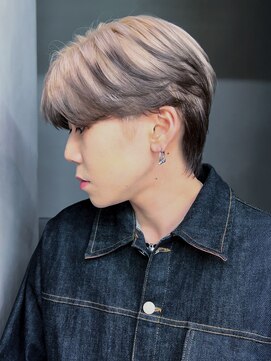 アルバム 池袋(ALBUM) 韓国マッシュフェザーパーマブルーブラック_ba548001