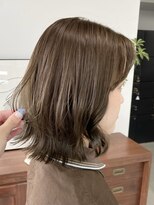 ヘアー アイス 御器所本店(HAIR ICI)&nbsp;ブリーチなしオリーブベージュ夏カラーレイヤーカット