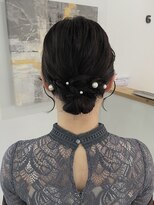 ウル 岡山駅店(ULu.)&nbsp;結婚式ヘア二次会ヘア編みおろしカチモリシニヨン岡山ヘアセット