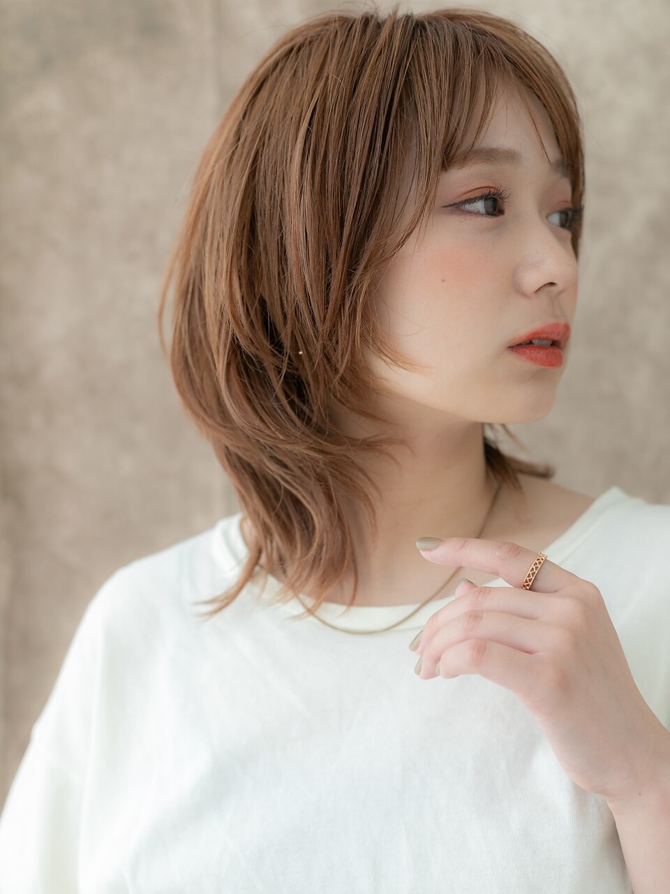 伸ばしかけレイヤー透け感ハッシュカットTd20代30代40代：L264141477