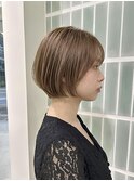 髪質改善縮毛矯正ダブルカラーハイライトショートカット30代40代