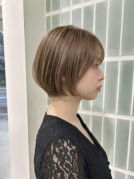 髪質改善縮毛矯正ダブルカラーハイライトショートカット30代40代