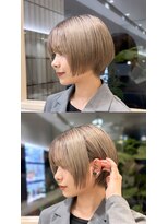 シュク 高円寺(SYUK)&nbsp;ツーブロックショートボブ/オリーブベージュ/SYUK高円寺/坂元