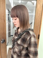 ヒビヲ 天神警固(HIBIO)&nbsp;切りっぱなしボブタッセルボブブリーチカラーダブルカラー