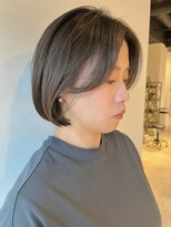 グーム(goom.)&nbsp;30代40代50代小顔丸みボブ◎ひし形シルエット大人可愛いオリーブ