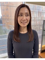 零秒女髪 千里丘店 大人女性の上品艶髪セミロングストレート髪質改善美髪艶感