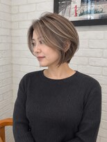 アース 宮崎昭栄店(EARTH)&nbsp;【大人ハイライト×ミセスショートボブ】