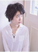 前髪長め大人小顔ショート30代40代50代　藤沢