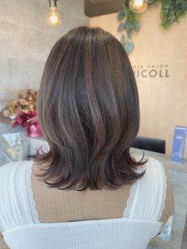 ニコル(NICOLL) くすみグレージュ×くびれヘア