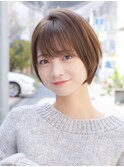 20代30代40代◎小顔ショートボブチョコレートカラー新宿代々木