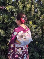 ランコントレ 千代 振り袖のお着付け、ヘアセット