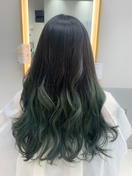 フィゼル 南堀江店(fizelle) グラデーションカラー☆グリーン