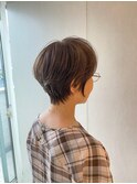 マッシュショート×白髪ぼかし