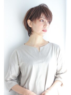 ルー ハナレ(Luu HANARE) ひし形大人ショートマッシュ♪ヌーディーショコラベージュ