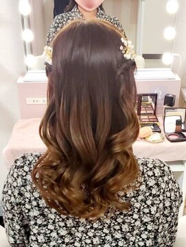 ヒャン(hyang) ツインねじりハーフアップ