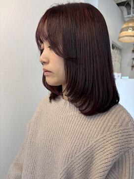 ココルアナ(coco luana) レイヤー/ボルドー/ケアブリーチ/髪質改善/ハイトーン/学割