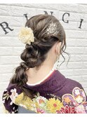 卒業式の似合わせ編みおろしヘアアレンジ♪