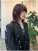 salon sea奥村 顔周りレイヤー  × レッドブラウン