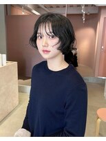 ニカ(NICA)&nbsp;【NICA】ショートボブ×ニュアンスパーマ×オリーブグレー