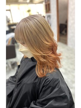 シールドヘアー 沖縄 新都心(C'LD Hair) ベージュ○オレンジ/グラデーションカラー