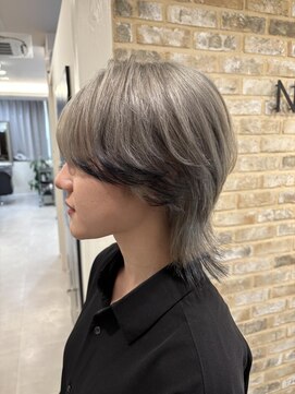 ノブレス ノアール(NOBLESSE NOIR) 大森元貴風センターパートウルフ/エンドカラー