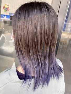 ベルヘアーデザイン 堺東(Belle hair Design) グラデーションレイヤーカットイルミナカラーオリーブ韓国風堺東