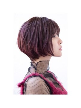 ニューヨークニューヨーク 大久保店(NYNY) ブリーチ無し【華やかさUP！ショートボブ×チェリーピンク】