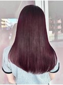 ダークレッド ローズブラウン ロング ブリーチなしカラー