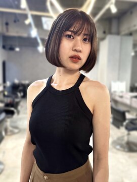 イトシテ フレンチボブ×ブリーチなしダブルカラーベージュ【鎌田　隆雅】