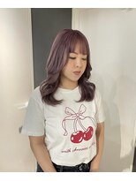 ソワンドゥブレスシエン 堀江店(soin de brace CIEN)&nbsp;韓国風ミディアムレイヤー×Lavender pink