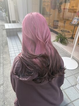 ピンク×ブラックグラデーション