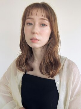 カバーヘア ブリス 志木南口駅前店(COVER HAIR bliss) オレンジベージュ/ゆるふわ/ミディアムレイヤーパーマp志木