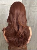 温かみのあるアンバーカッパー＆上品華やかロング